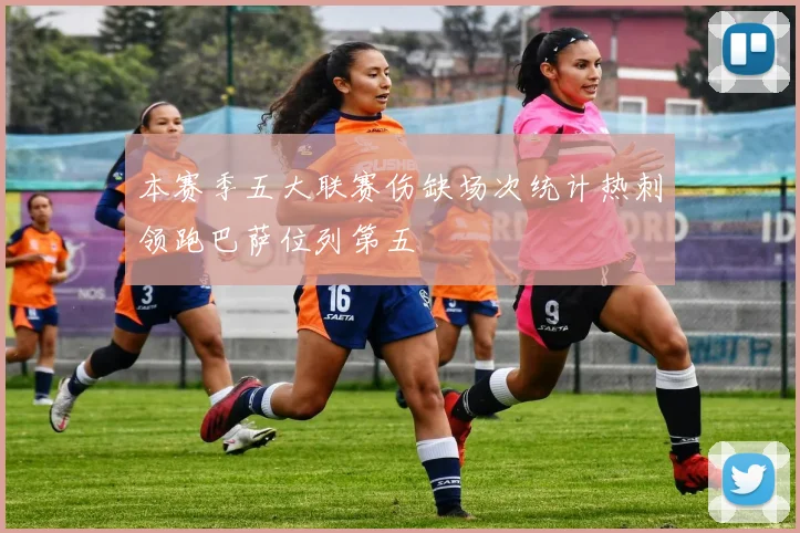 本赛季五大联赛伤缺场次统计热刺领跑巴萨位列第五